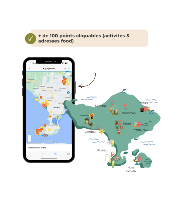 Guide complet de Bali et sa carte interactive