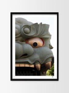 Oeil du lion de la porte de Namba Osaka