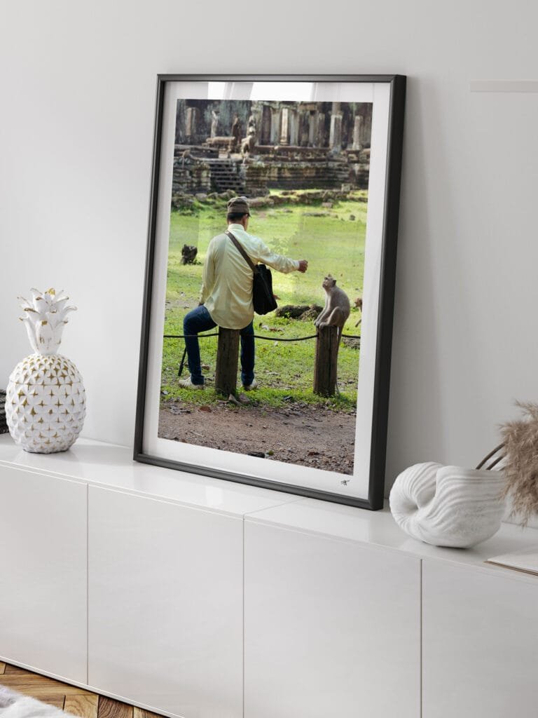 Singe et homme