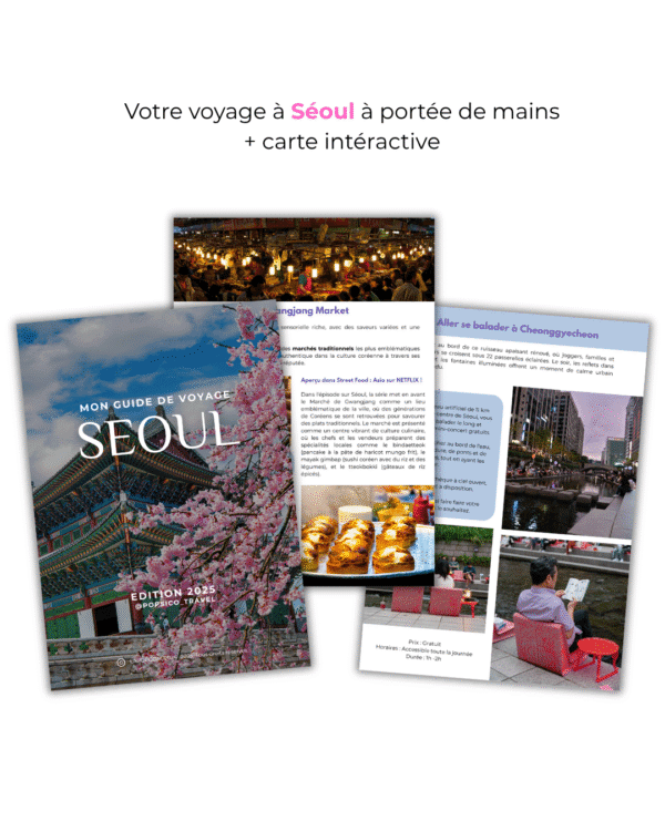 Quelques pages du guide de voyage Seoul