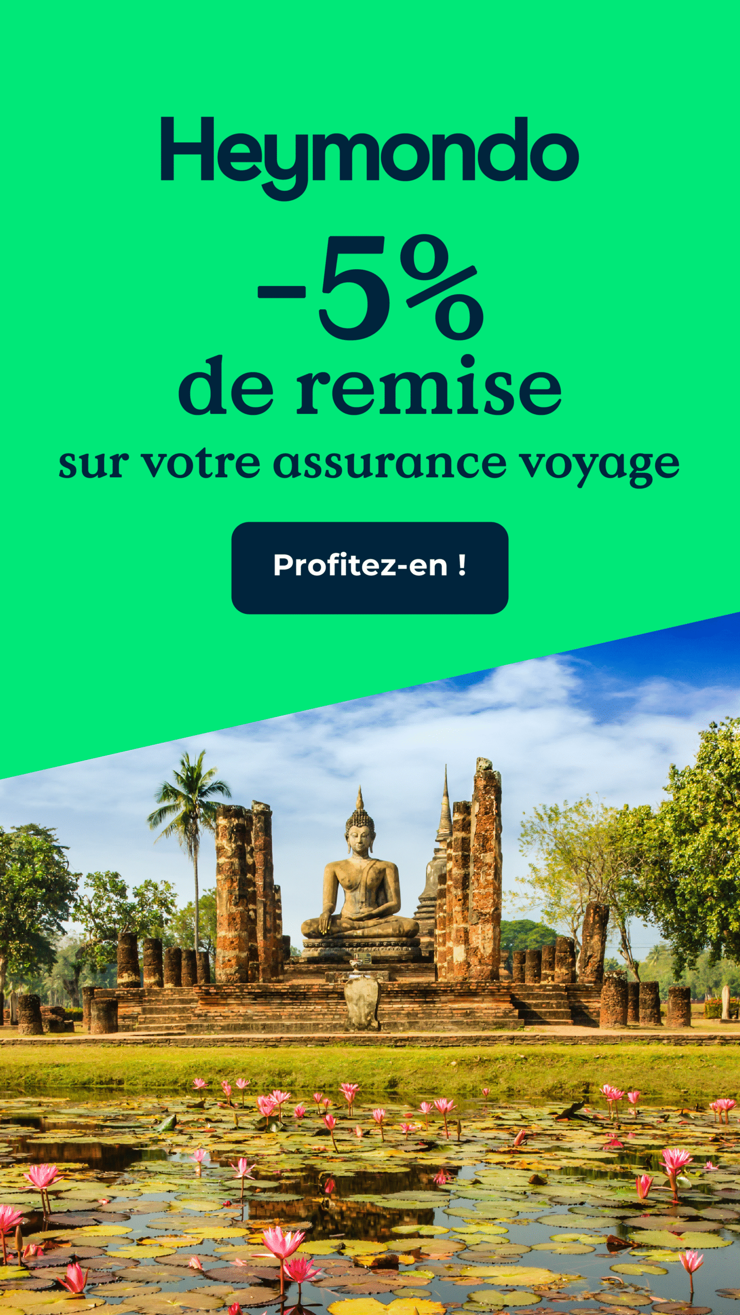 Assurance voyage HeyMondo (-5% de réduction avec notre lien affilié)