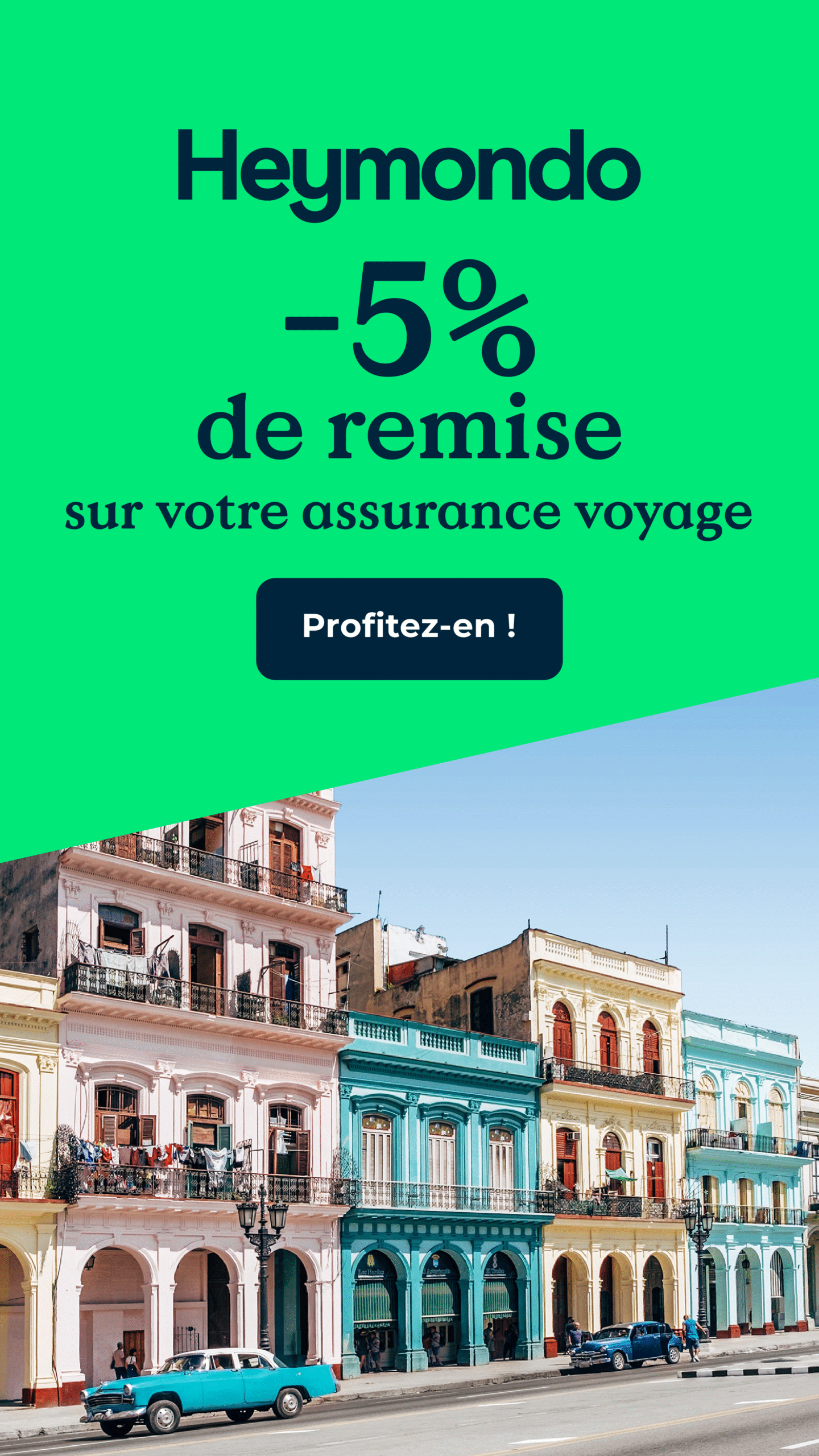 Assurance voyage HeyMondo (-5% de réduction avec notre lien affilié)
