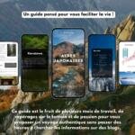 Exemples de pages du guide sur les Alpes Japonaises : focus sur la conduite, les onsens et les villages traditionnels.